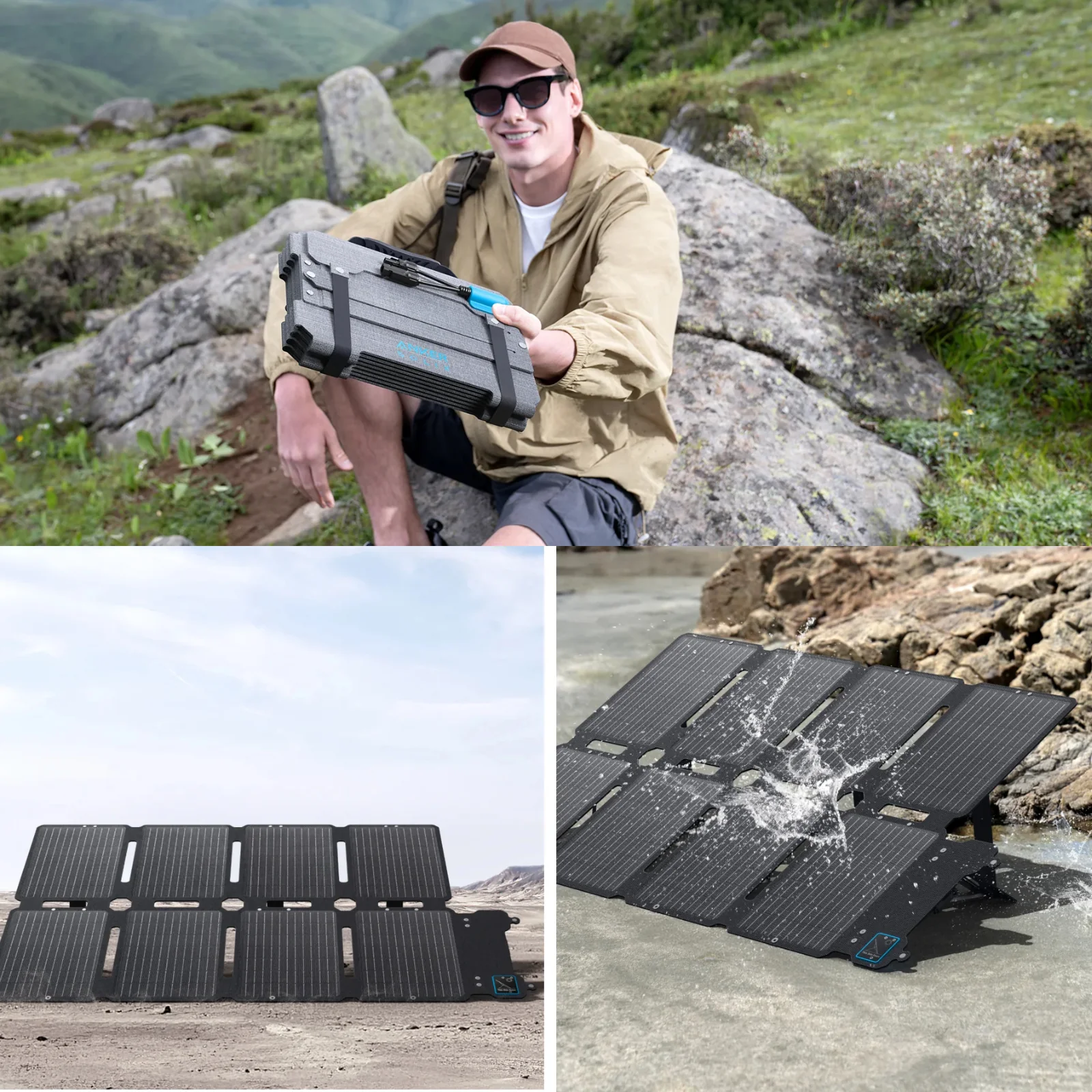 Anker SOLIX 100w Portable Solar Panel PS100X Foldable to A4 Size for C300X Series - Image 5
