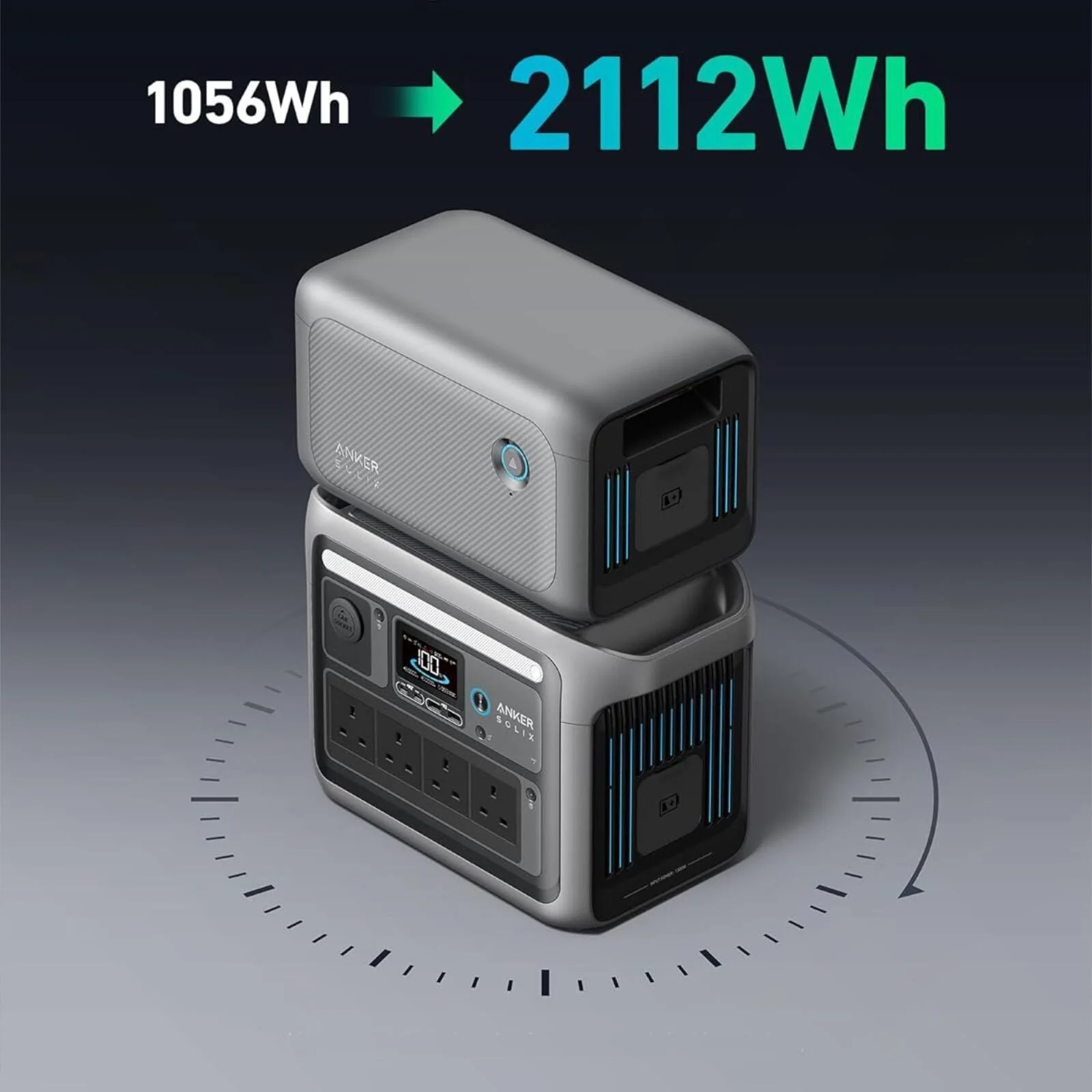 Anker SOLIX C1000X 1056Wh 1800w Portable Battery Power Station 5 Year Warranty - Image 12
