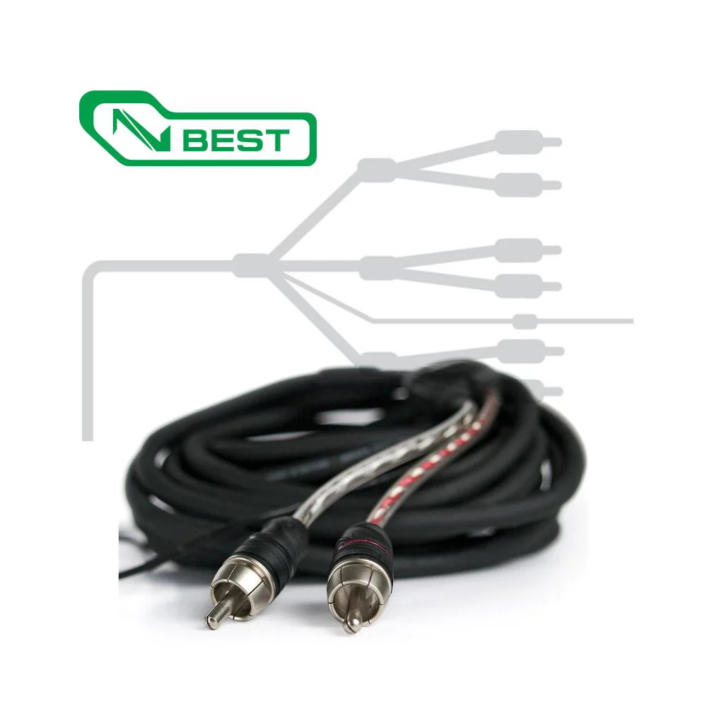 Connection Best BT6 550 5.5m 18 ft 6 Channel Car RCA Amp Cable Lead - Image 2