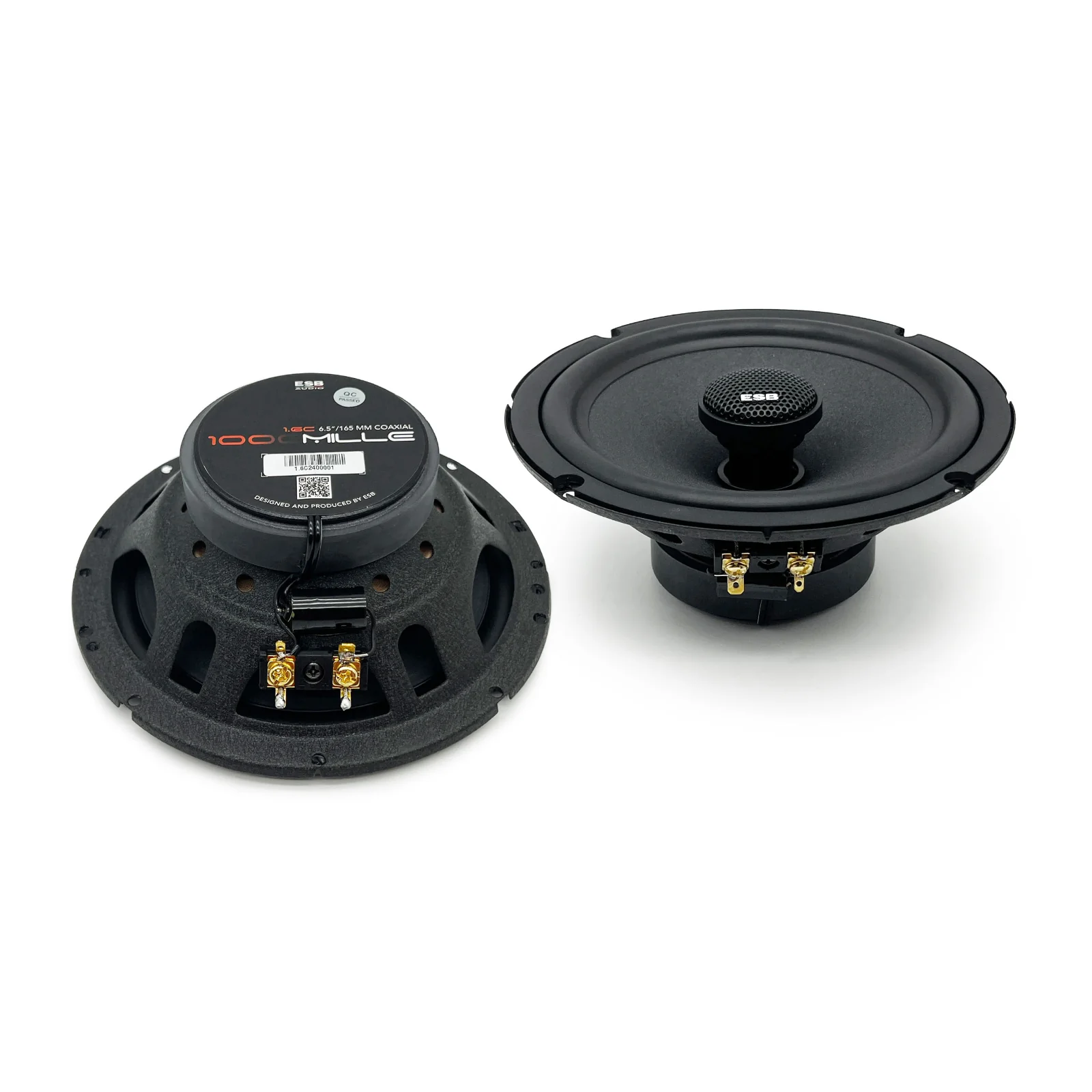 ESB 1.6C 2 Way 6.5 Inch Coaxial Car Speaker Silk Dome Tweeter 90w RMS Pair
