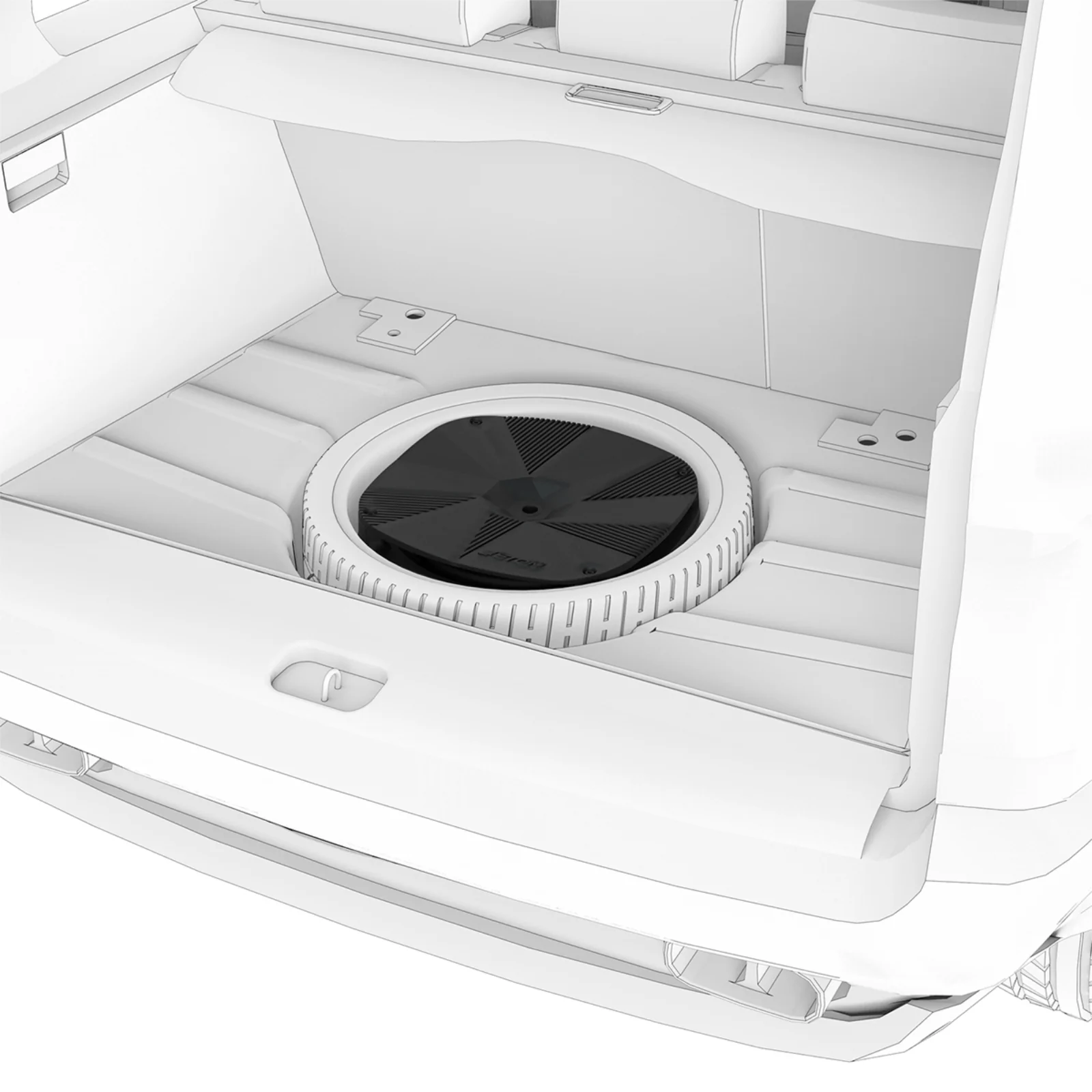 Eton RES12 Sub Spare Wheel 12 Inch Active Amplifier Subwoofer Enclosure 200w RMS - Image 2