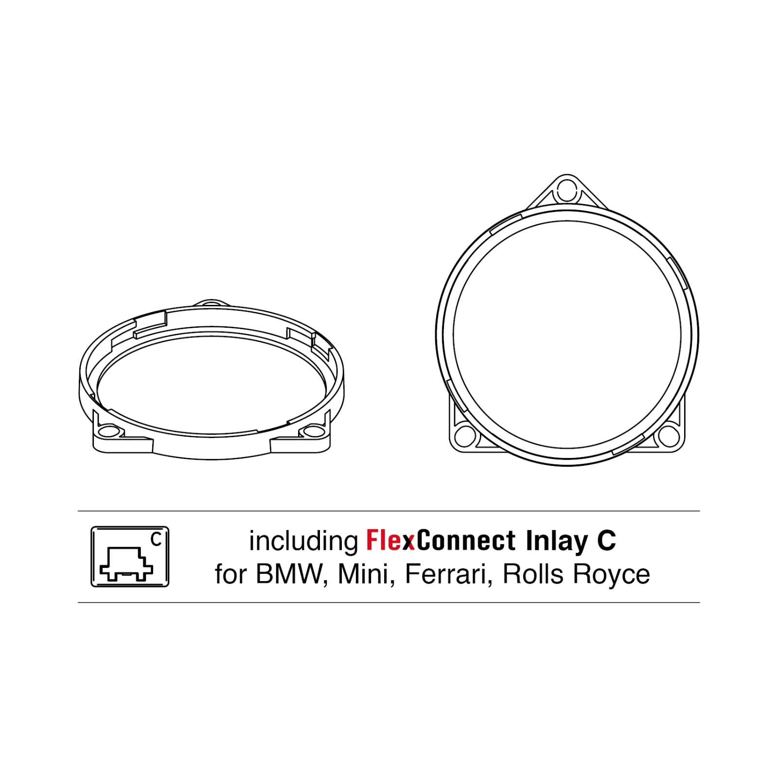 Helix Compose FlexMount 100 CFMK100 BMW.1 4 Inch Midrange Adaptor for BMW, Mini - Image 2