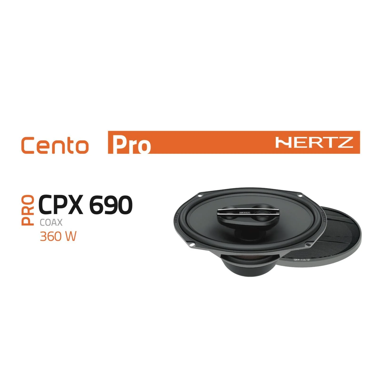 Hertz Cento CPX 690 Pro 6x9" 3 Way Parcel Shelf Coaxial Speakers 120w RMS Pair - Image 4