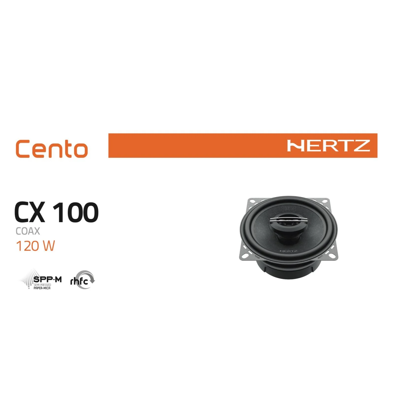 Hertz Cento CX 100 4 Inch 10cm 2 Way Car Dash Door Coaxial Speakers 40w RMS Pair - Image 4