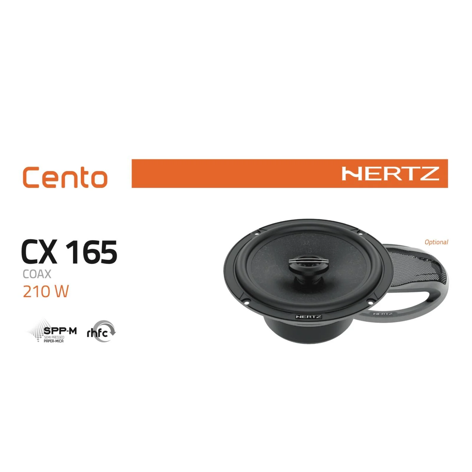 Hertz Cento CX 165 6.5 Inch 17cm 2 Way Car Door Coaxial Speakers 70w RMS Pair - Image 4