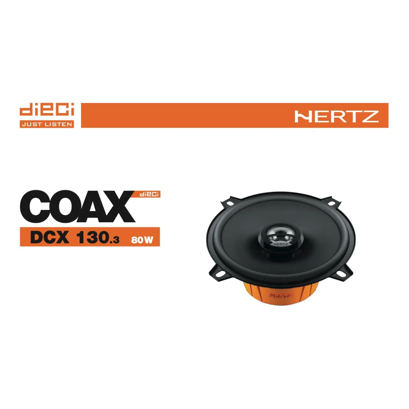 Hertz Dieci DCX 130.3 5" 13cm 2 Way Car Van Door Coaxial Speakers 40w RMS Pair - Image 4