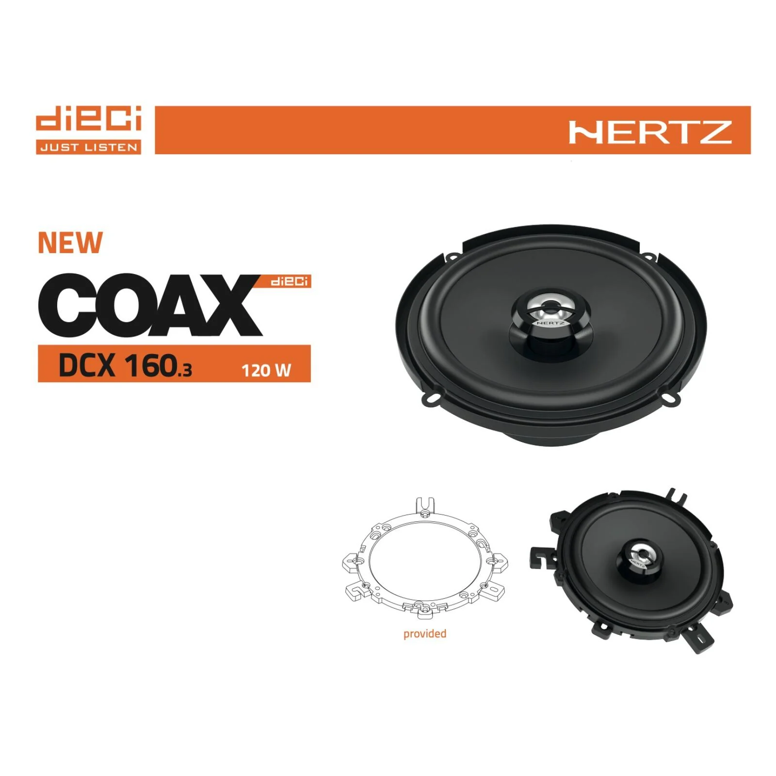 Hertz Dieci DCX 160.3 6.0" 16.0cm 2 Way Car Door Coaxial Speakers 60w RMS Pair - Image 4