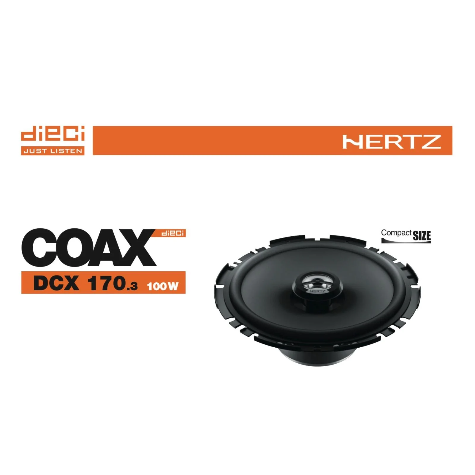 Hertz Dieci DCX 170.3 6.7" 16.7cm 2 Way Car Door Coaxial Speakers 50w RMS Pair - Image 4