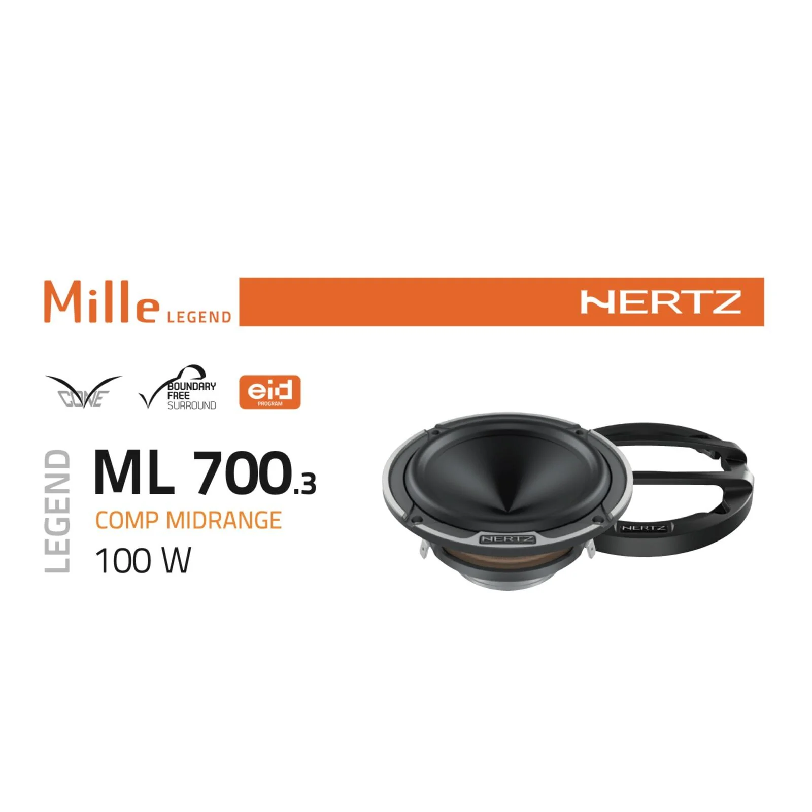 Hertz Mille Legend ML 700.3 70mm 3 Inch Midrange Component Speakers 100w Pair - Image 5