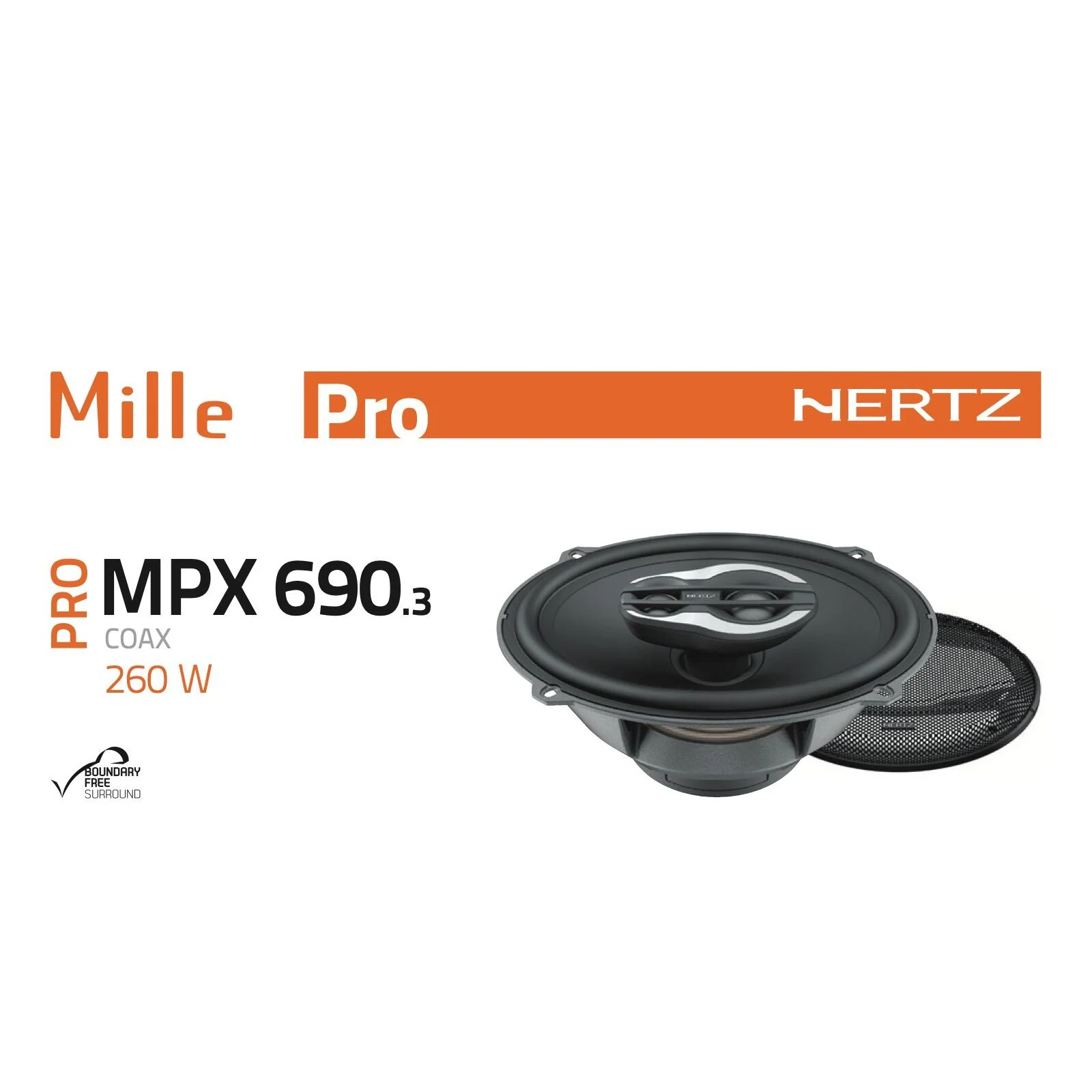 Hertz Mille Pro MPX 690.3 6x9" Car 3 Way Coaxial Parcel Shelf Speakers 130w Pair - Image 6