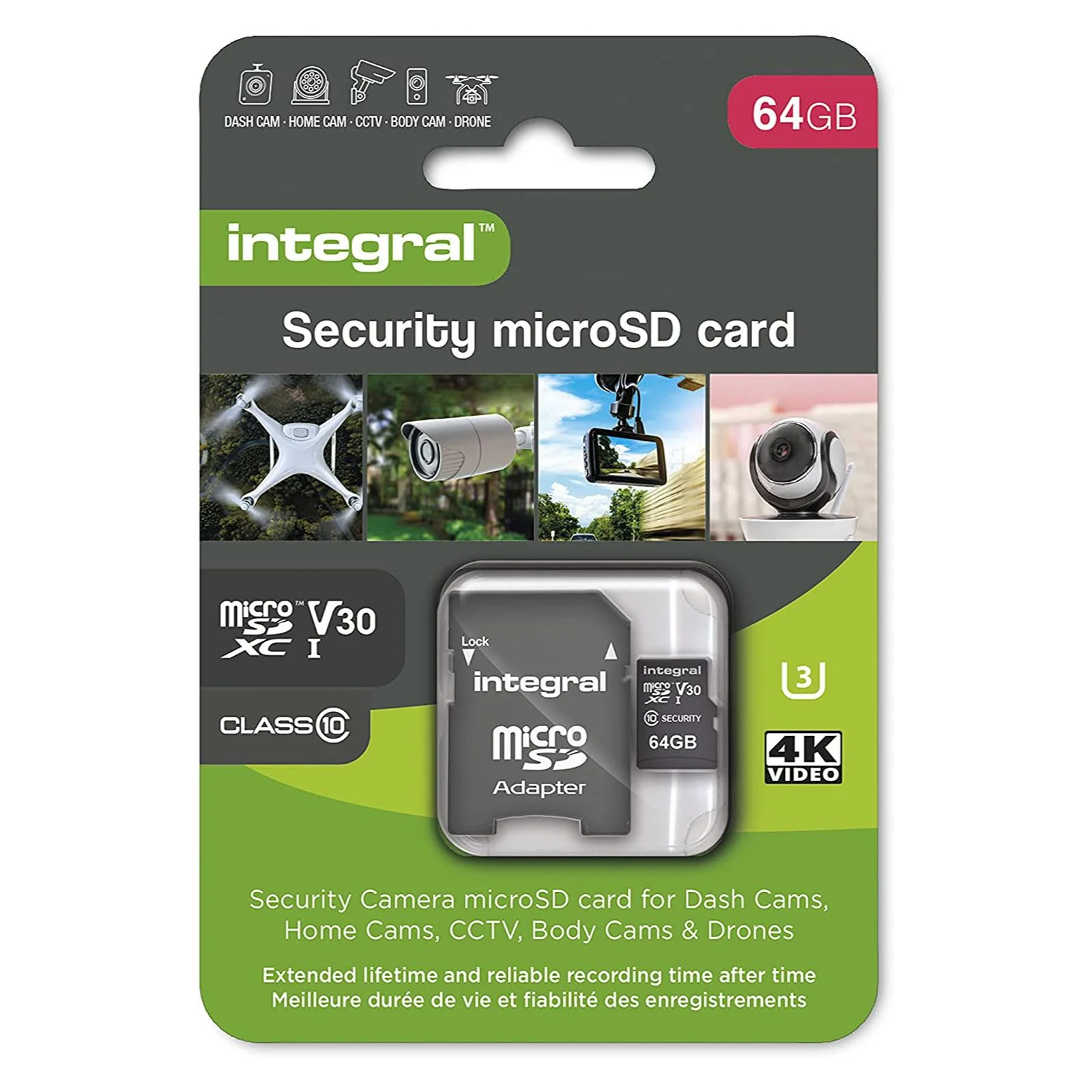 Integral 64GB Dash Cam Micro SD Card High Endurance Home Security CCTV Drones - Image 6