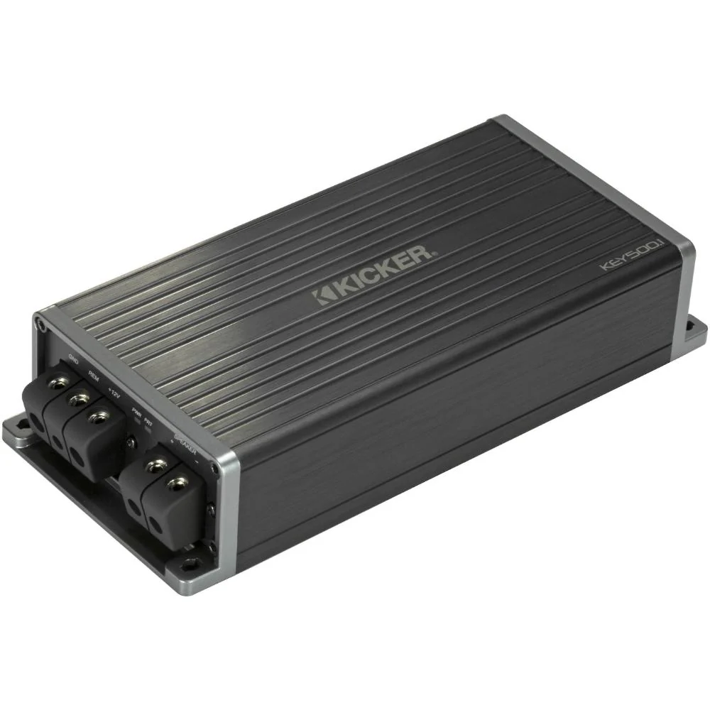Kicker 47KEY500.1 Amp 1 Channel Smart Mono Subwoofer Car Amplifier up to 500w RMS