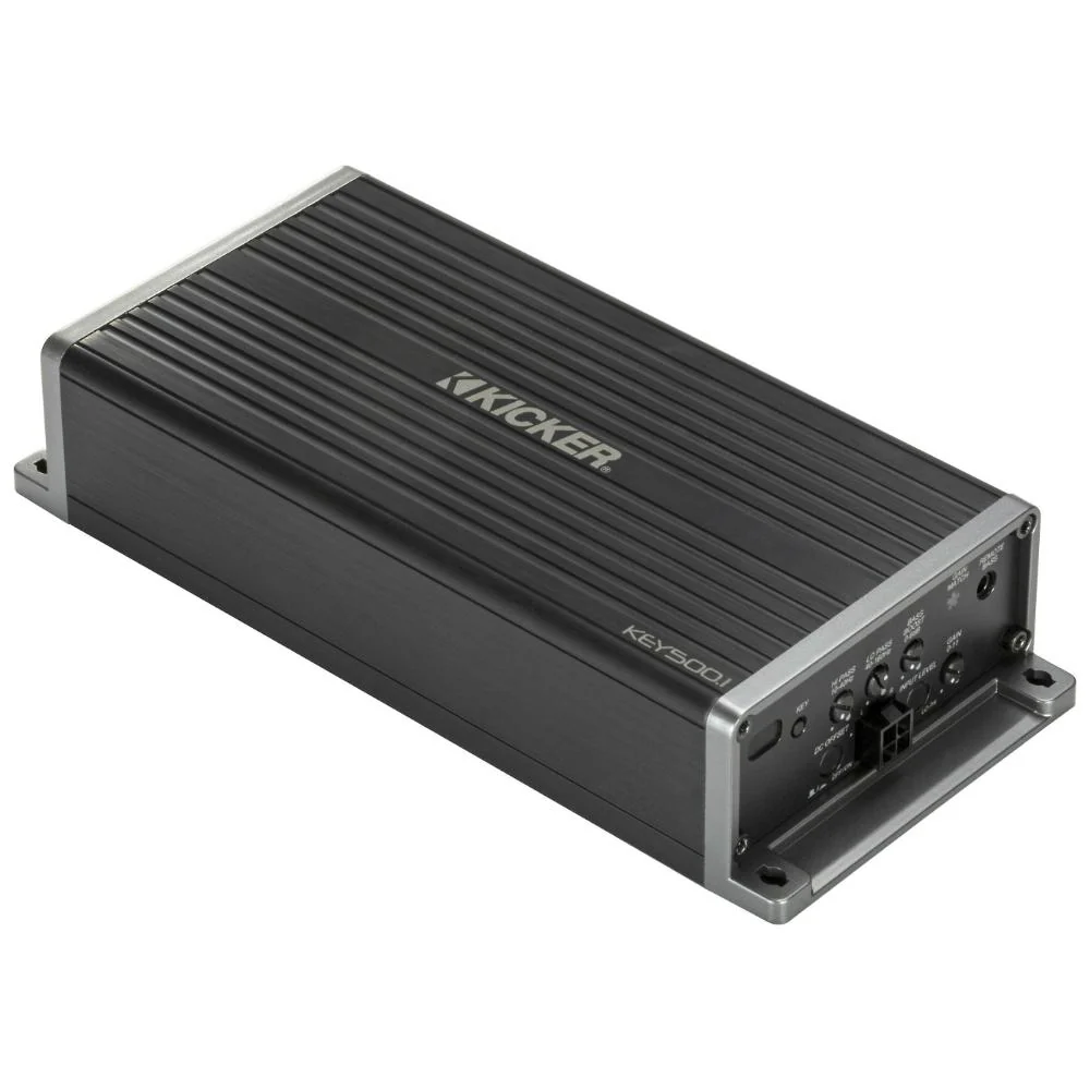 Kicker 47KEY500.1 Amp 1 Channel Smart Mono Subwoofer Car Amplifier up to 500w RMS - Image 2