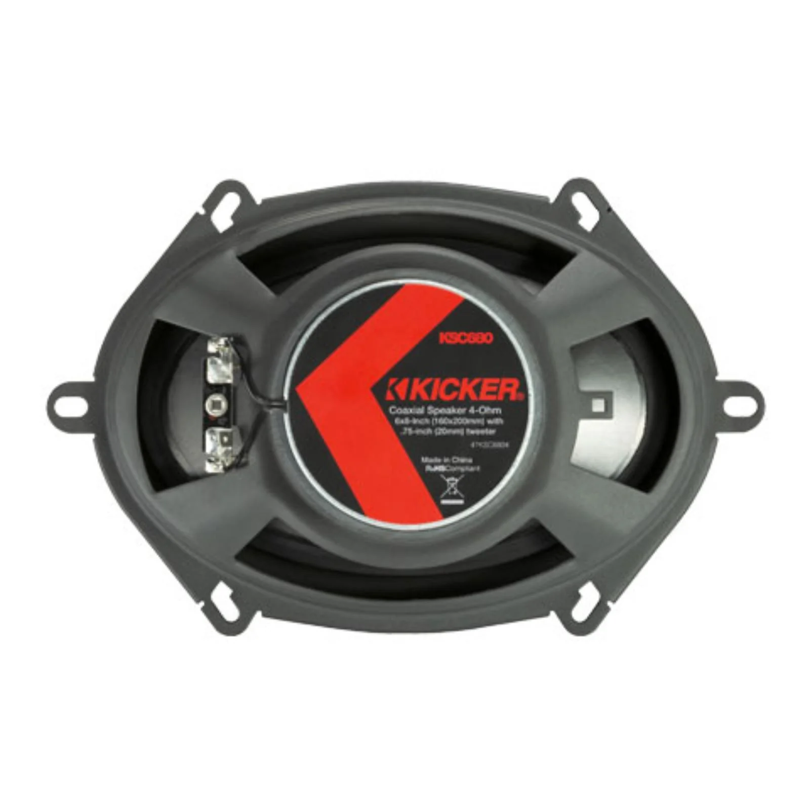 Kicker 47KSC6804 KS Series 6x8" 2 Way Car Door Dash Shelf Coaxial Speakers 75w RMS - Image 4