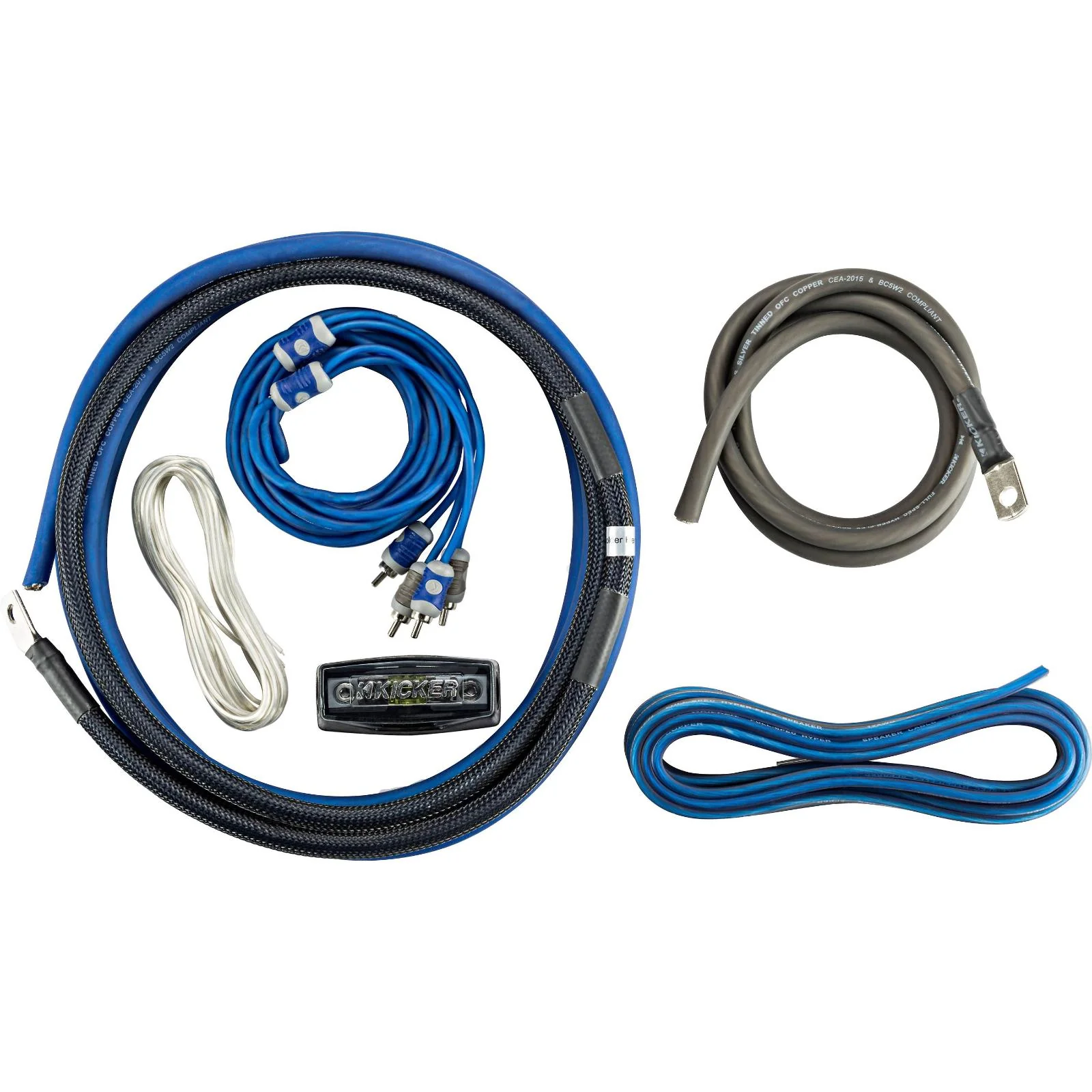 Kicker Amplifier Wiring Kit OFC Oxygen Free Copper 4 AWG C Series Car Amp 46CK4 - Image 2