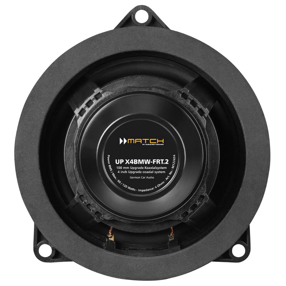 Match UP X4BMW-FRT.2 BMW 1, 2, 3, 4, 5, X Series 4 Inch Coaxial Speakers 60w RMS - Image 3