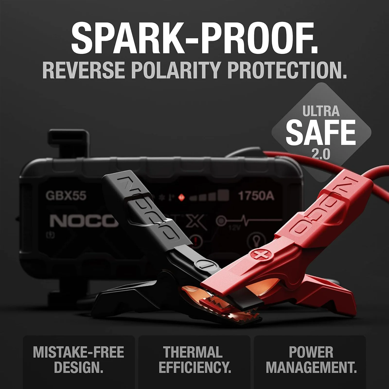 NOCO Boost X GBX55 1750A UltraSafe Jump Starter Power Pack 12V Battery Booster - Image 3