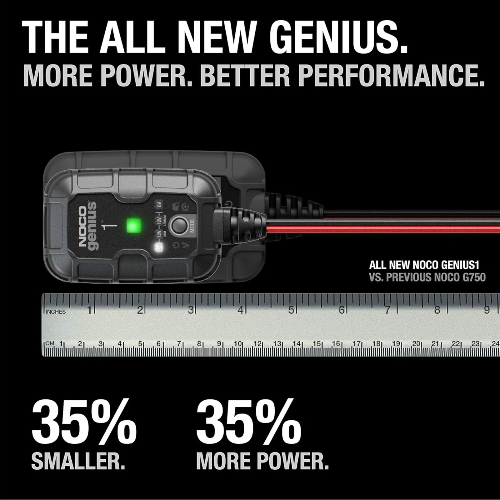 NOCO Genius1 6V/12V 1A Smart Battery Trickle Charger Maintainer Desulfator - Image 5