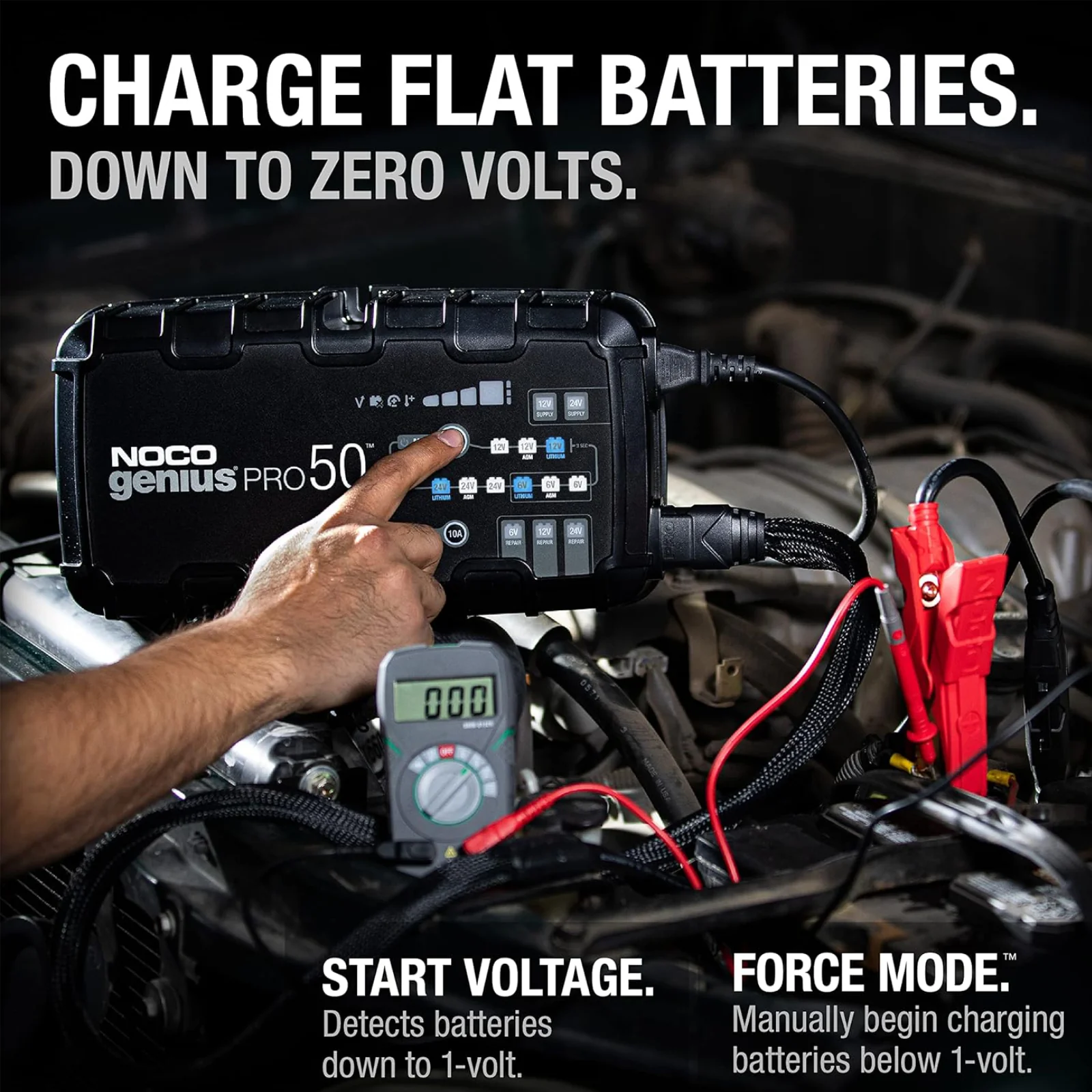 NOCO GeniusPRO50 6V/12V/24V 50A Battery Trickle Charger Maintainer Desulfator - Image 3