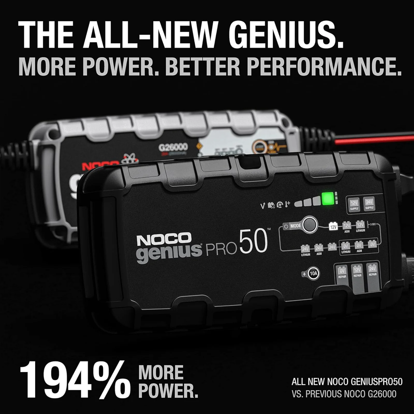 NOCO GeniusPRO50 6V/12V/24V 50A Battery Trickle Charger Maintainer Desulfator - Image 4