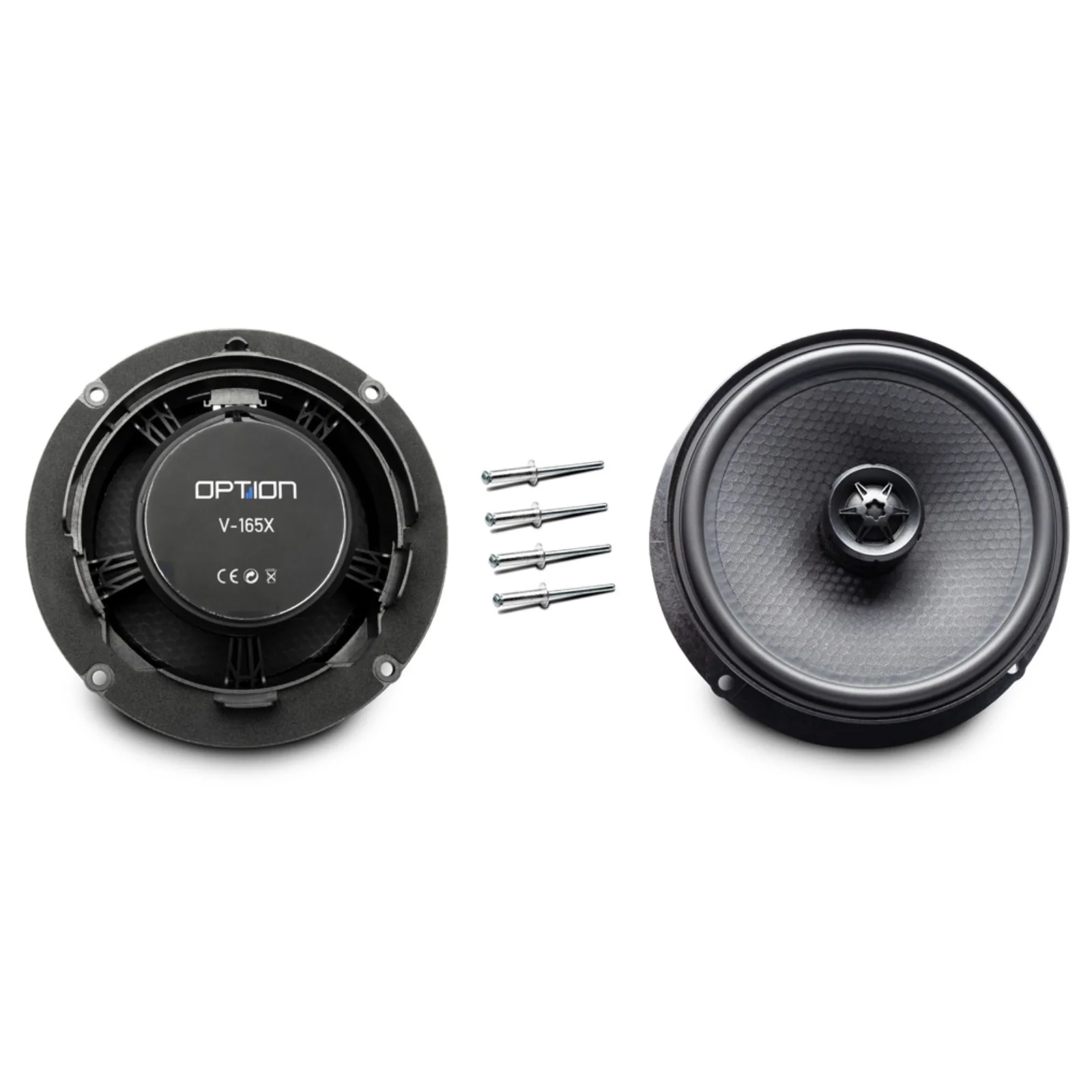 Option Audio V-165X Plug & Play Coaxial Speakers for Volkswagen Skoda Seat - Image 2