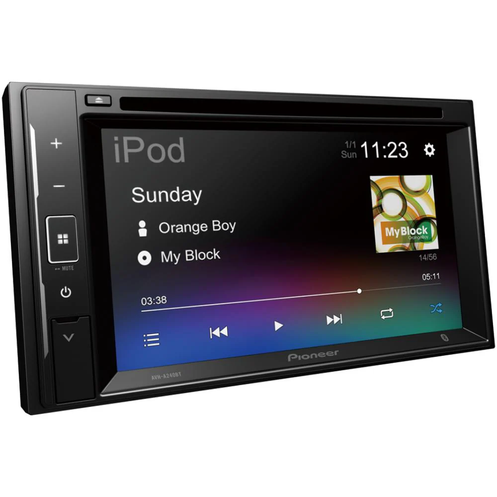 Pioneer AVH-A240BT 6.2" CD DVD Double Din Bluetooth USB Radio Car Stereo - Image 3