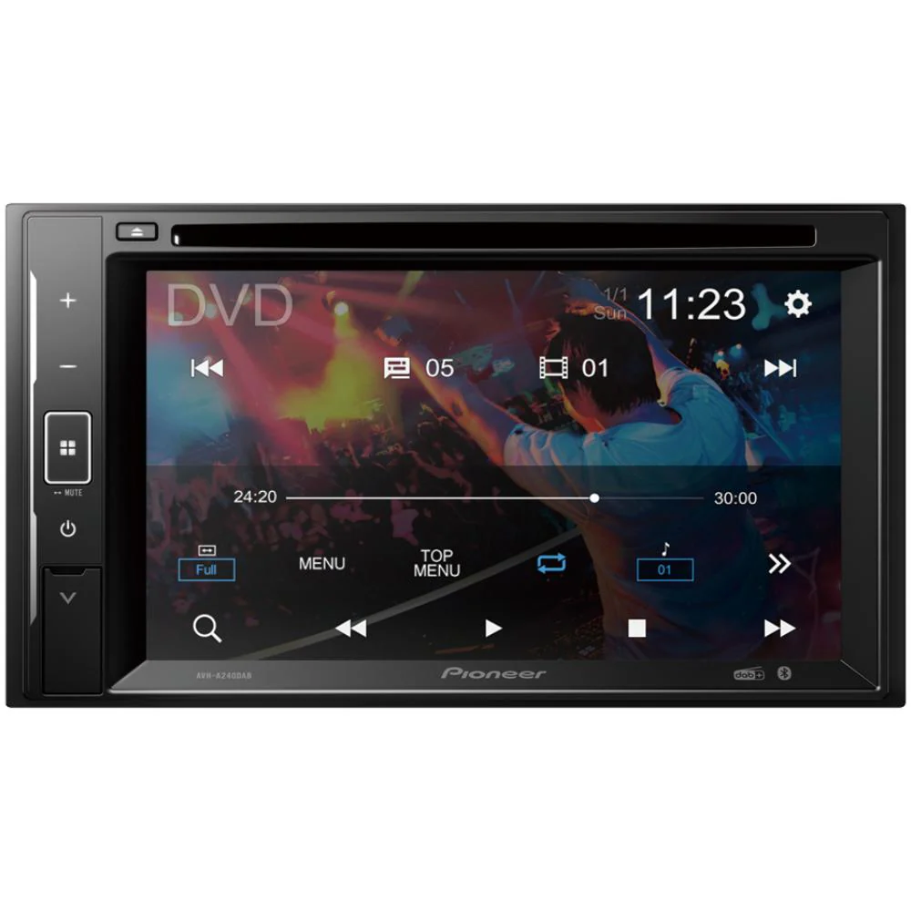 Pioneer AVH-A240DAB 6.2" CD DVD Double Din Bluetooth USB DAB Radio Car Stereo - Image 2
