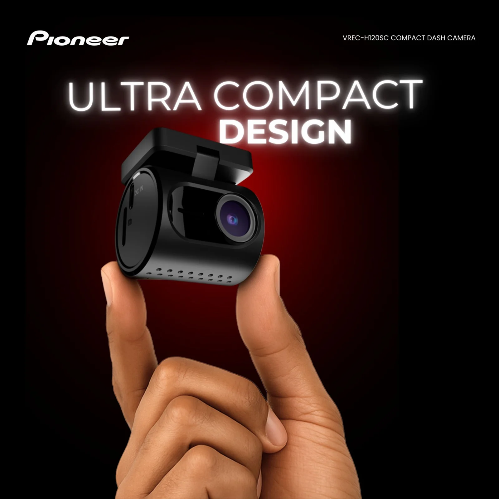 Pioneer VREC-H120SC Dash Cam Wi-Fi 1296p Ultra Compact 1 Channel Front Camera - Image 6
