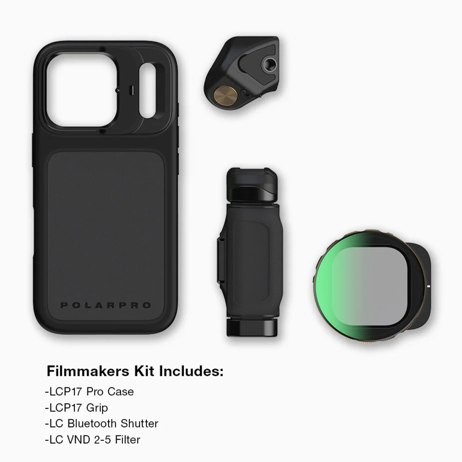 PolarPro LiteChaser 17 Pro Max Case Filmmakers Kit Grip Shutter VND 2-5 Filter - Image 8