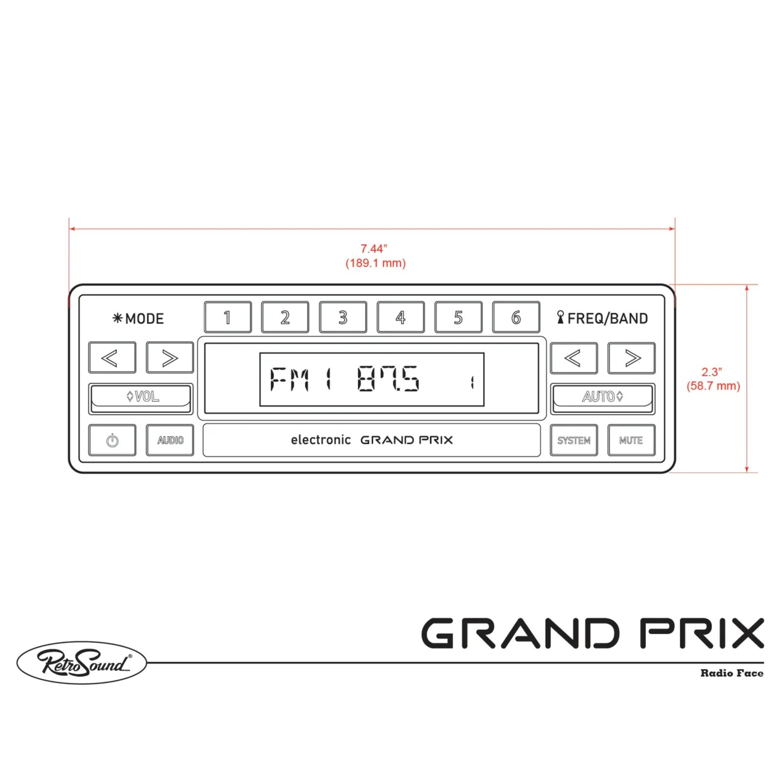 RetroSound Grand Prix Motor 1 DAB FM Radio Bluetooth 1980's Classic Car Stereo - Image 4