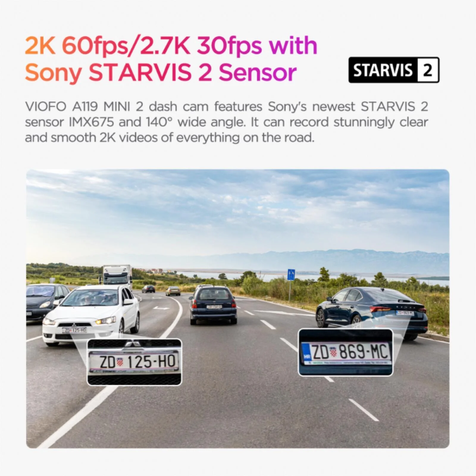 Viofo A119 Mini 2 Dash Cam Front 1 Channel 2K Quad HD 5MP Starvis 2 GPS Camera - Image 10