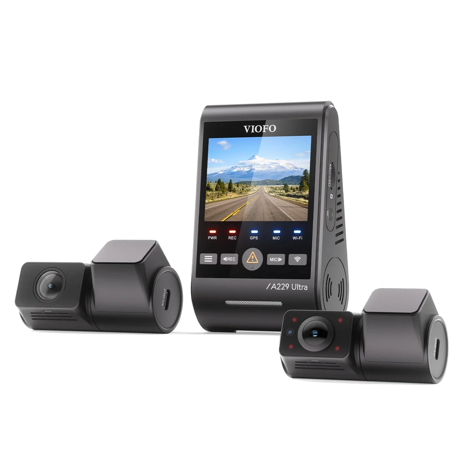 Viofo A229 Ultra 3CH Dash Cam GPS WIFI 4K Front 4K Rear HD Cabin Fisheye Camera - Image 3