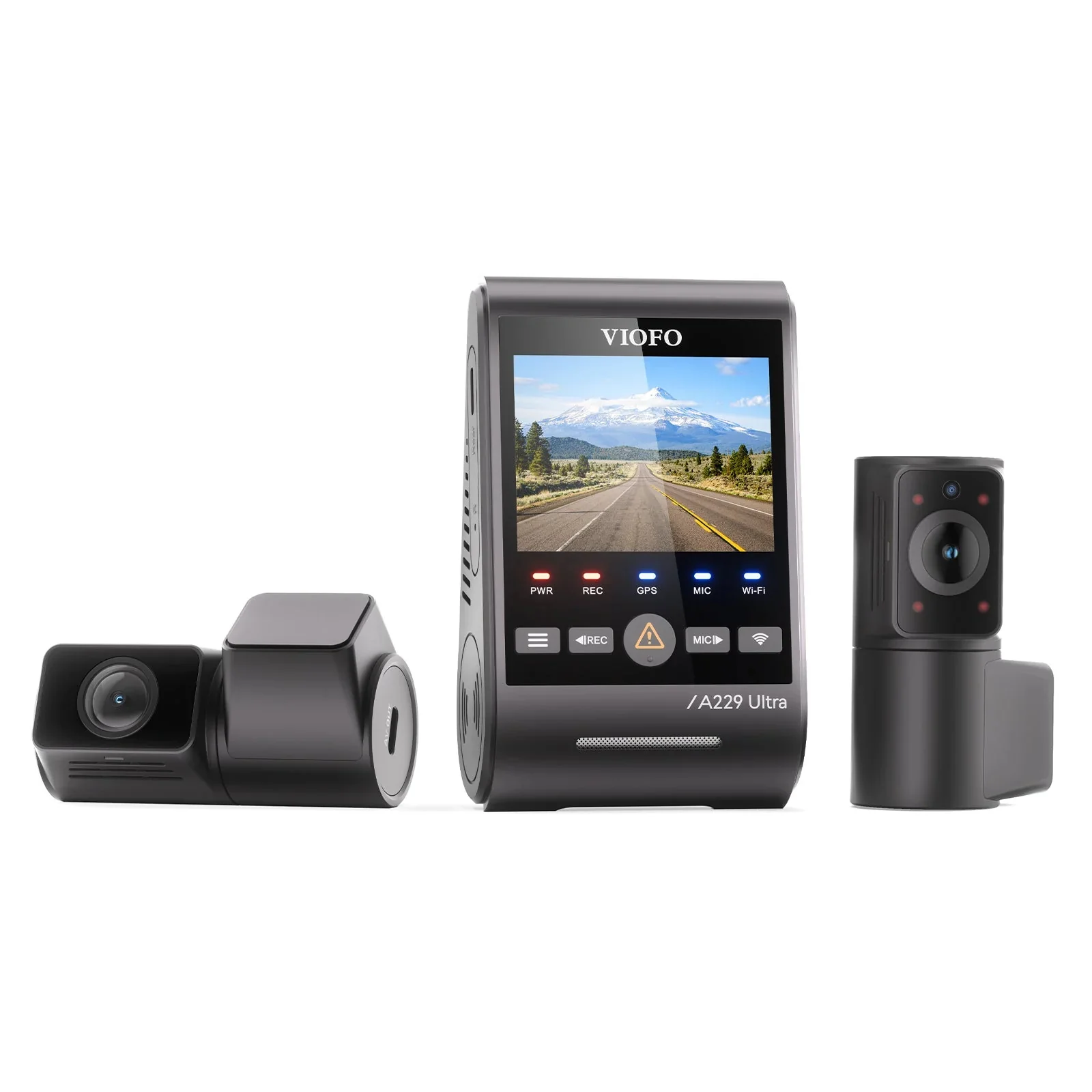 Viofo A229 Ultra 3CH Dash Cam GPS WIFI 4K Front 4K Rear HD Cabin Fisheye Camera - Image 4