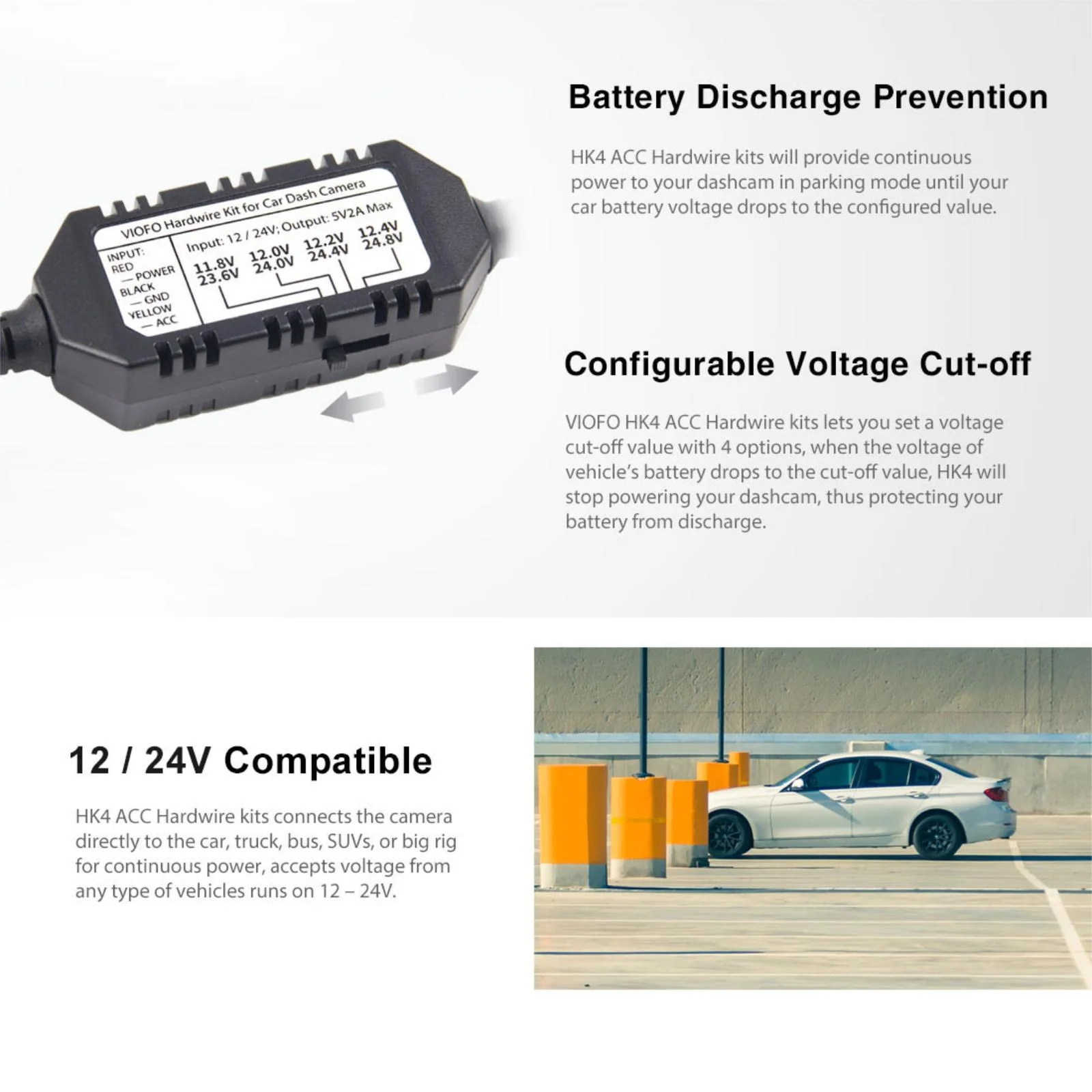Viofo HK4 Hardwire Parking Mode Power Cable USB Type C for A119 MINI A229 A329 - Image 4