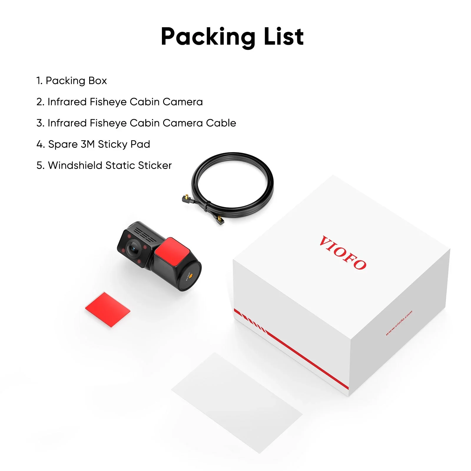 Viofo RCC360 Infrared Fisheye Cabin Camera 2K HDR for A329S Series Dash Cameras - Image 5