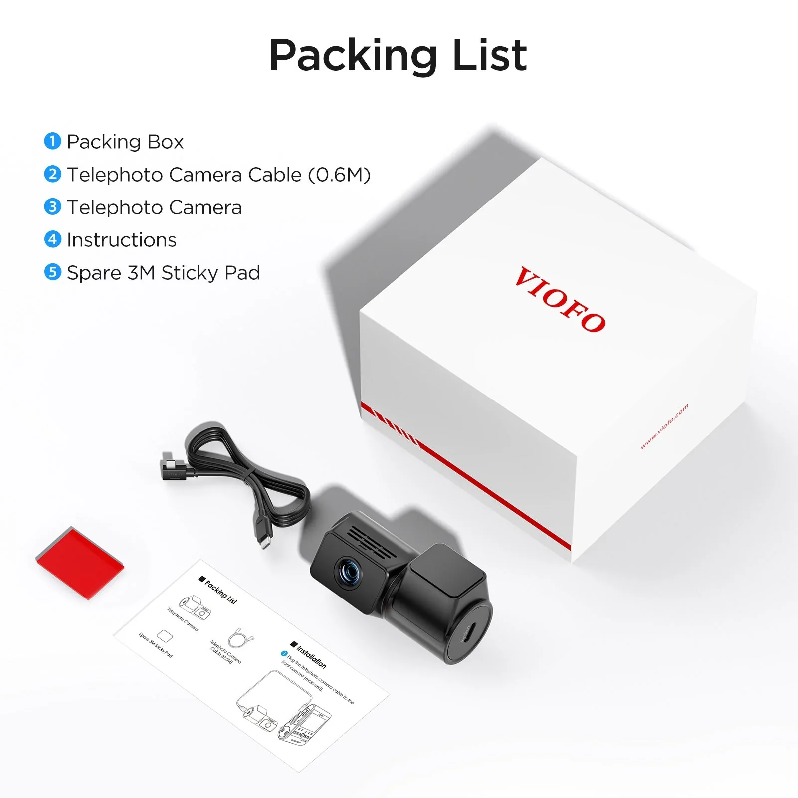 Viofo RTC320 Telephoto Camera 2K HDR for A229 Plus A229 Pro Series Dash Cameras - Image 7