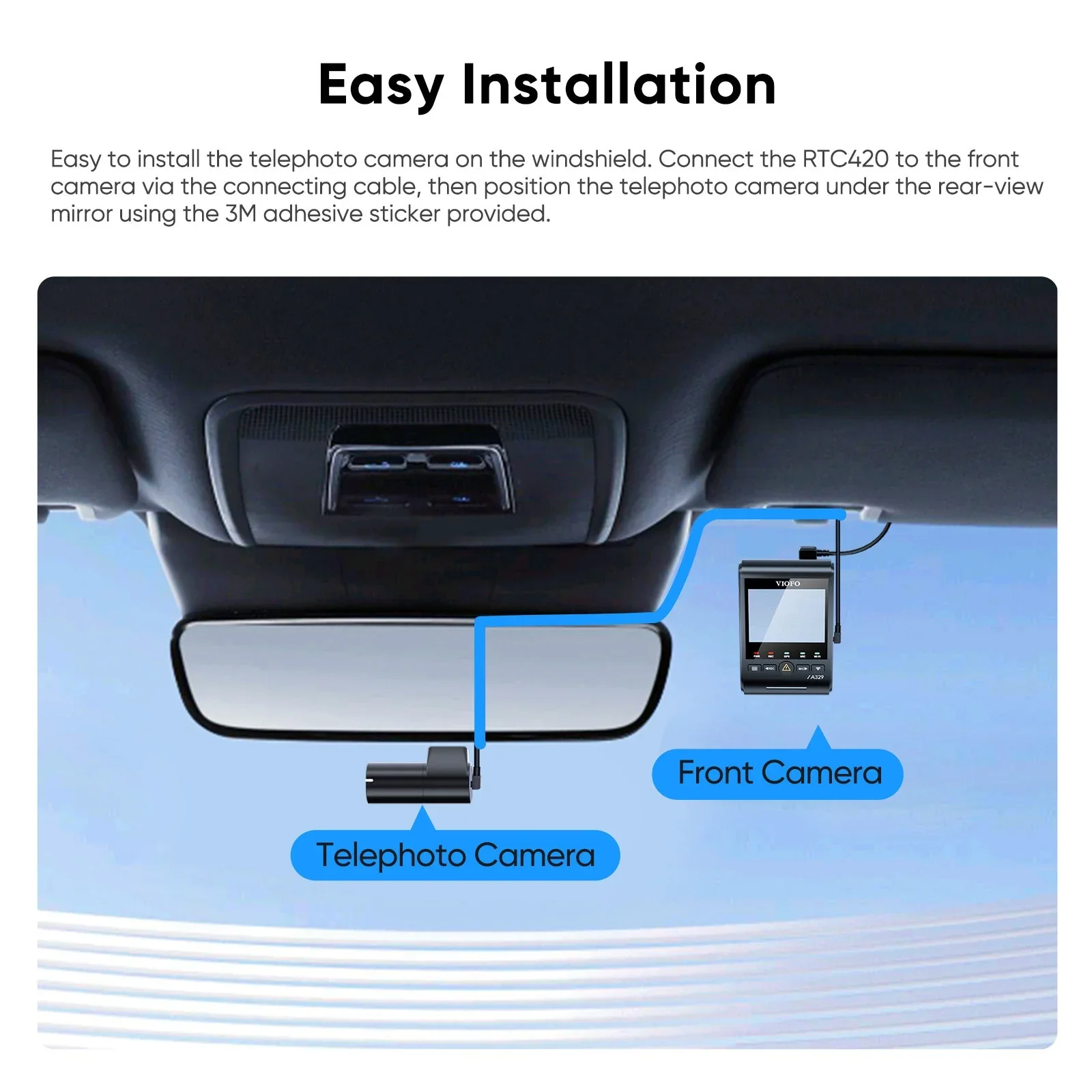 Viofo RTC420 Telephoto Camera 2K HDR for A329T A329TW Series Dash Cameras - Image 2