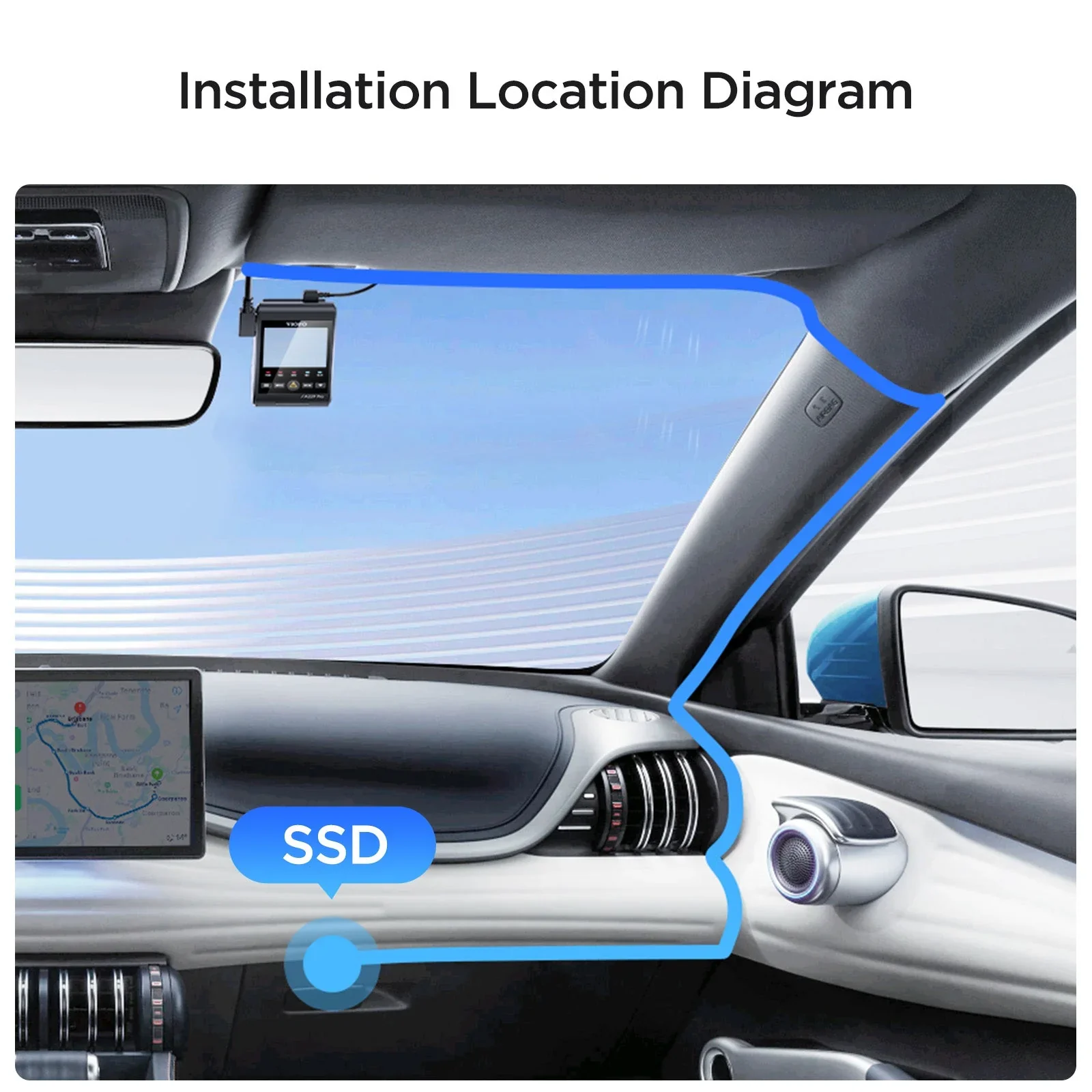 Viofo USB C SSD Hard Drive Data Cable 2.5m for A329 & A329S Series Dash Cameras - Image 5